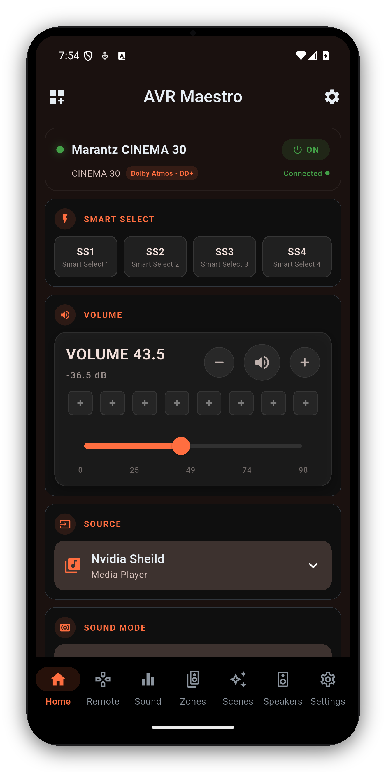 AVR Maestro dashboard